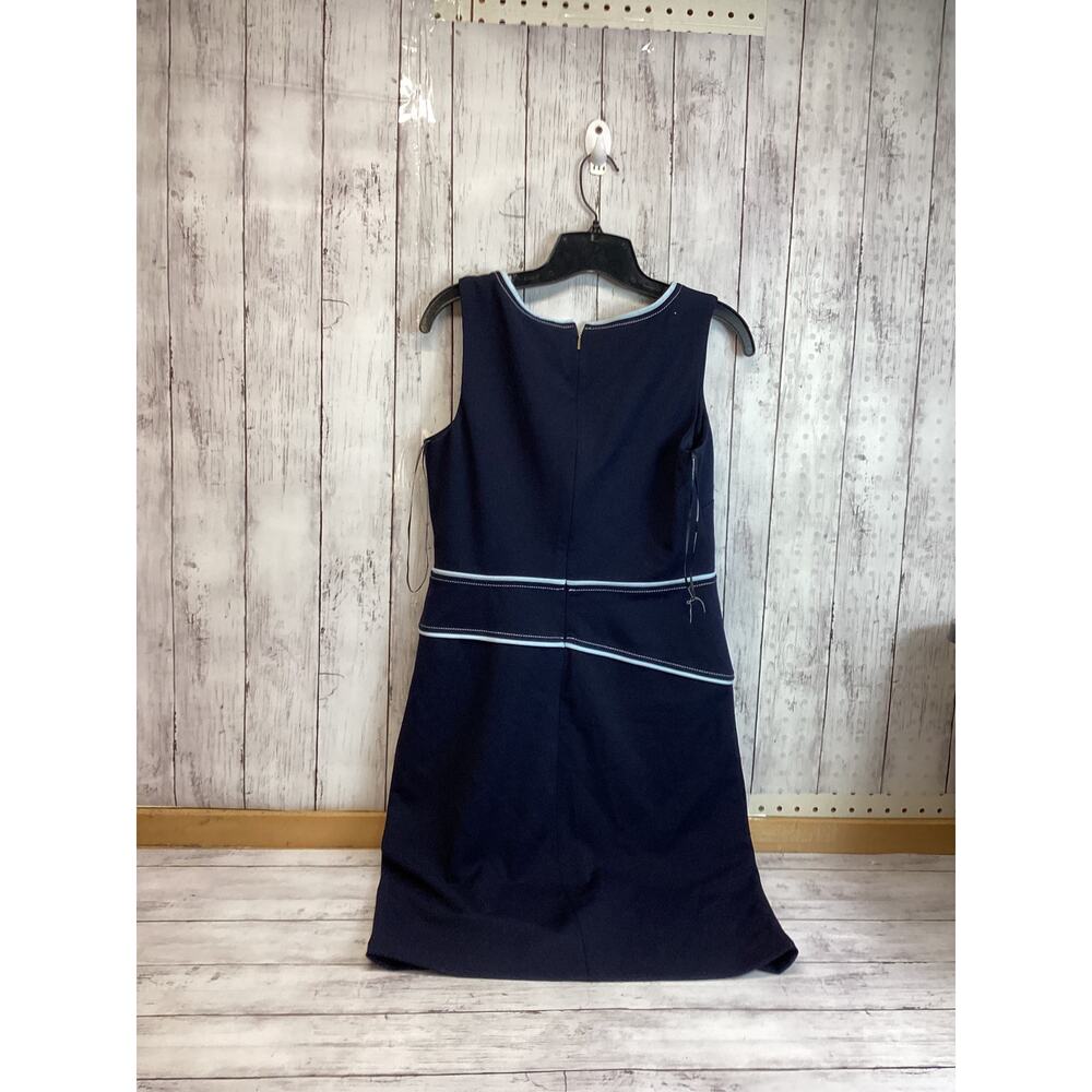 Donna Karan Women Golf Casual Dress Size 8 Navy Blue Asymmetric Neck Sleeveless - Picture 2 of 7